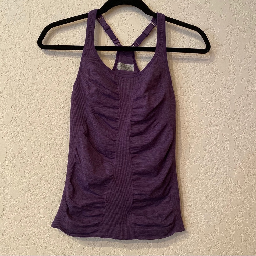 Athleta Purple Tempo Heather Seamless Tank Top